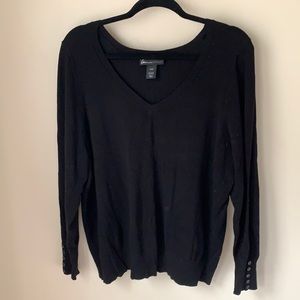 LaneBryant - V-Neck Sweater with Ribbing
